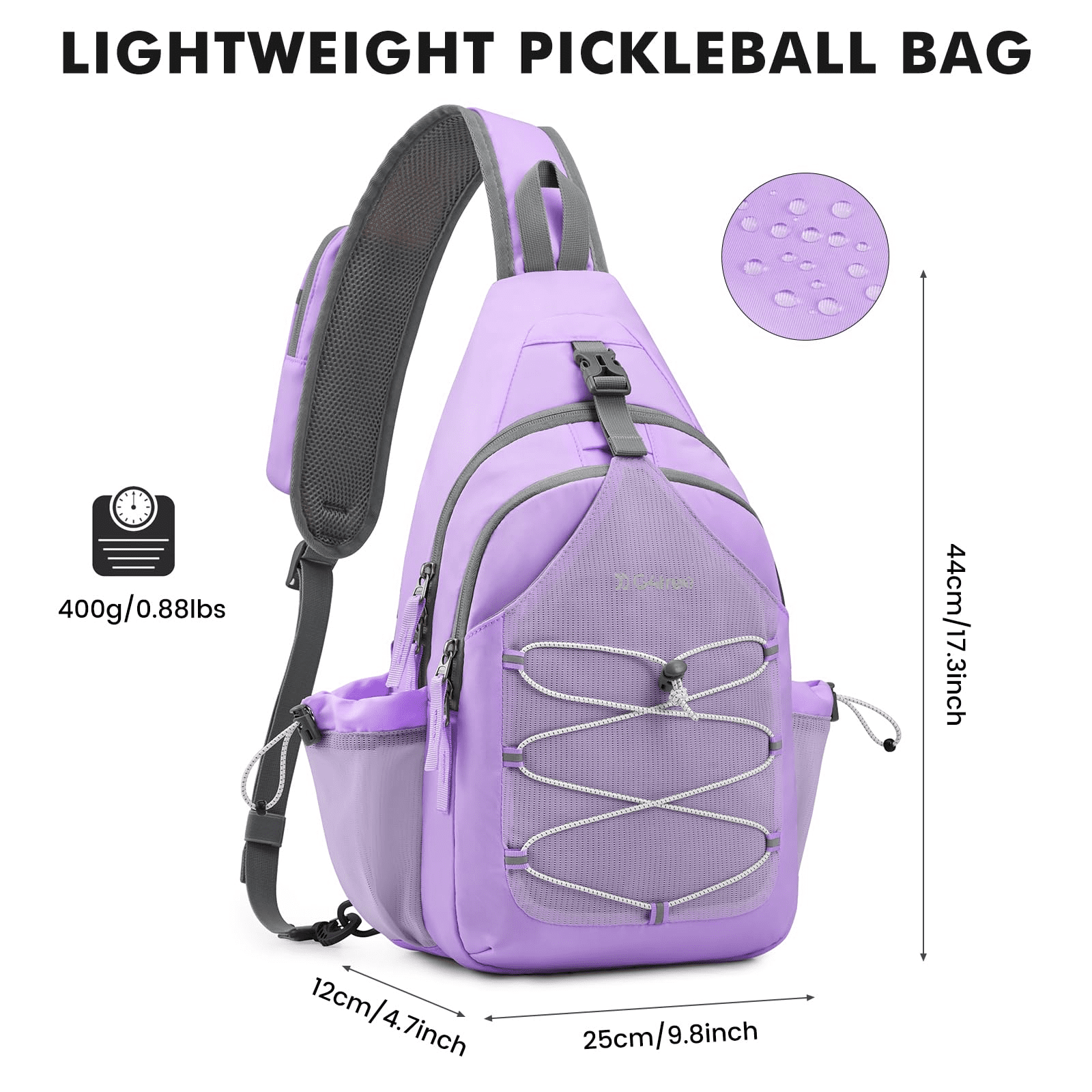 G4Free Pickleball Sling Bag for Women - Lightweight Crossbody Sports Bag