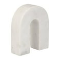 thumbnail image 2 of Modern Arch Decorative Object - Solid Marble Tabletop Sculpture - Minimalist Home, Office, Living Room & Bedroom Accent - 6" White, 2 of 14