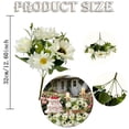 thumbnail image 3 of Meiiso 6-Head Artificial White Sunflowers (Pink Sunflower Stems, Artificial Sunflowers), 1 Bouquet of Artificial Flowers, Sunflower Chrysanthemum Peony Flowers for Table Home Wedding Decoration, 3 of 8