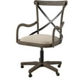 thumbnail image 3 of Linon Carson Wood and Metal High Back Indoor Executive Chair, Graywash, 3 of 8