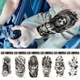 thumbnail image 2 of Waterproof Tattoo Stickers Wolf Head Totem Arabic Text Tattoo Stickers, 2 of 7