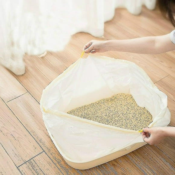 Bird cage bird baths 3pcs cat litter box scoop-free feces garbage bag disposable large thickened cleaning pet supplies
