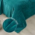 thumbnail image 4 of Exclusivo Mezcla King Size Flannel Fleece Velvet Plush Bed Blanket as Bedspread, Coverlet, Bed Cover (90"x104", Teal), 4 of 10