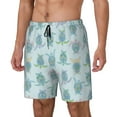thumbnail image 2 of Uemuo Sea Turtle Pattern Mens Swim Trunks Quick Dry Board Shorts with Mesh Lining, Stretch Beach Shorts Quick Dry No-Chafing Board Shorts-X-Large, 2 of 9