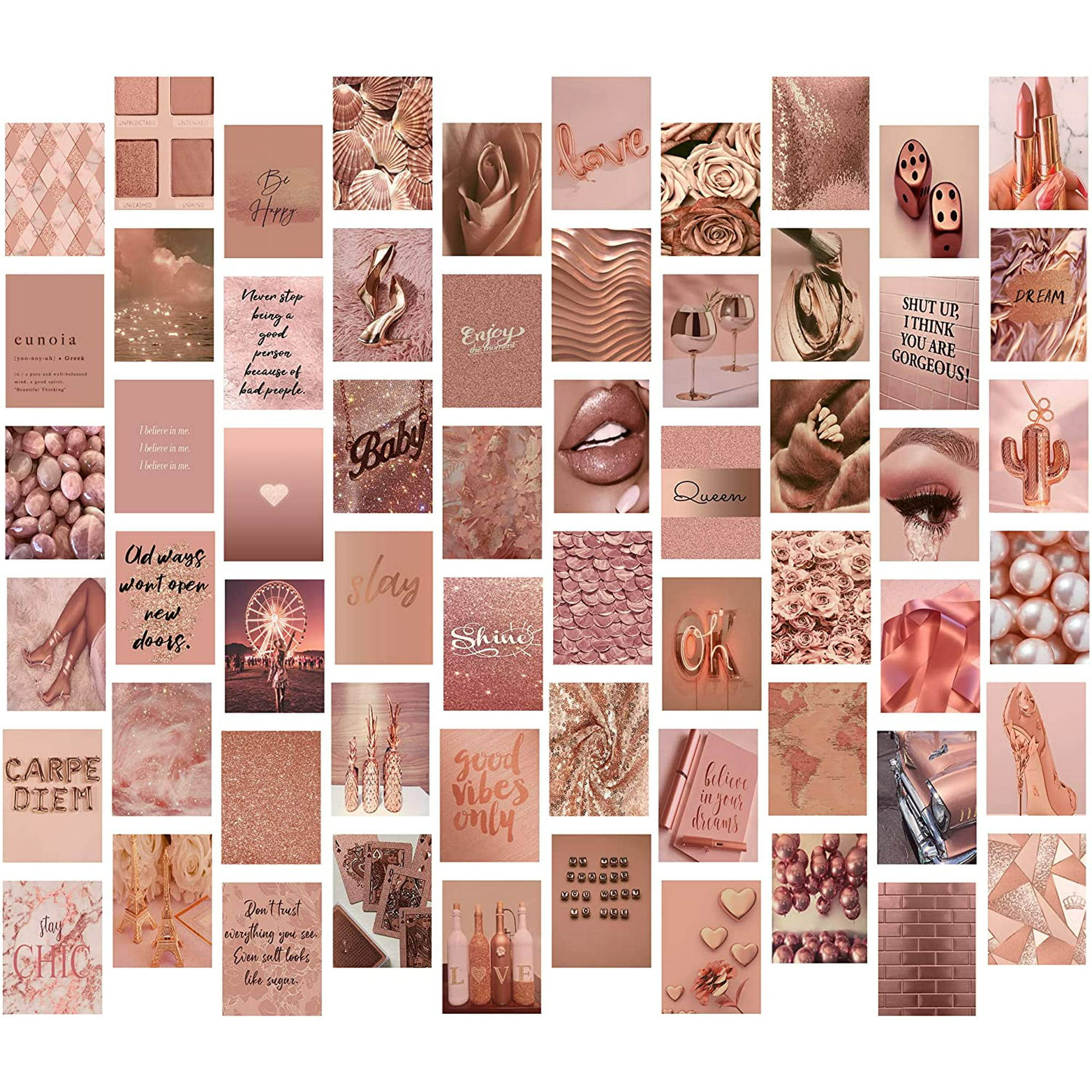 Wall Collage Kit – 60 Pcs Set 4 x 6 Inches Rose Gold Images for Cute Room  Decor – Thick Matte Cardstock Bedroom Decor Aesthetic – Inspirational Wall  Art for Girls, College, Teen Room Decor | Walmart Canada