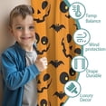 thumbnail image 3 of Blackout Kids Curtains,Pumpkin Bat Halloween Pattern Childrens Insulated Curtains Set Of 2,Bedroom Essentials,Toddler Room Decor 52x63in(132x160cm), 3 of 5