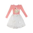 thumbnail image 1 of Girls Dress Blush Pink Long Sleeve Swan Princess Tutu 7, 1 of 6