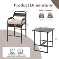 thumbnail image 3 of Costway 5-Piece Counter Bar Set Patio Rattan Counter Set with Tabletop, 3 of 10