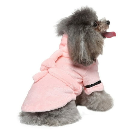 Ailezt Dog Cat Bathrobe Pet Clothes Hotel Bath Towel Pet Bathrobe Nightgown Pajamas