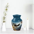 thumbnail image 6 of JAGASY Flying Eagle Urn for Ashes Adult Male - Mountain Small Urn for Human Ashes Keepsake - Blue Miniature Urns for Mother - Tiny Cremation Urns for Mom & Dad - (3 Inch), 6 of 7