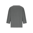thumbnail image 4 of Enjoytime 3/4 Sleeve Tops for Women Solid Color V Neck Casual T Shirts Spring Summer Trendy Plus Size Tops, 4 of 6