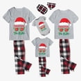 thumbnail image 3 of Conjuntos de pijamas familiares navideños a juego, gafas de sol, Papá Noel, gris, Navidad en julio, 3 of 3