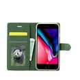 thumbnail image 2 of Case for SE 2020 Wallet Case, iPhone 7 Case, iPhone 8 Case with Card Holder Premium Leather Flip Cover Magnetic Closure Case Shockproof Pure Color Cover Kickstand Card Slots Case, Green, 2 of 8