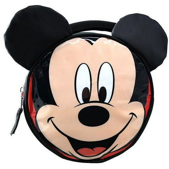 Mickey Mouse Shiny PVC Round Lunch Bag with Ears & Bow