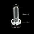 thumbnail image 2 of Unique Bargains M5x16mm Plastic Phillips Bolts PC Pan Head Machine Screws Transparent 100 Pack, 2 of 5