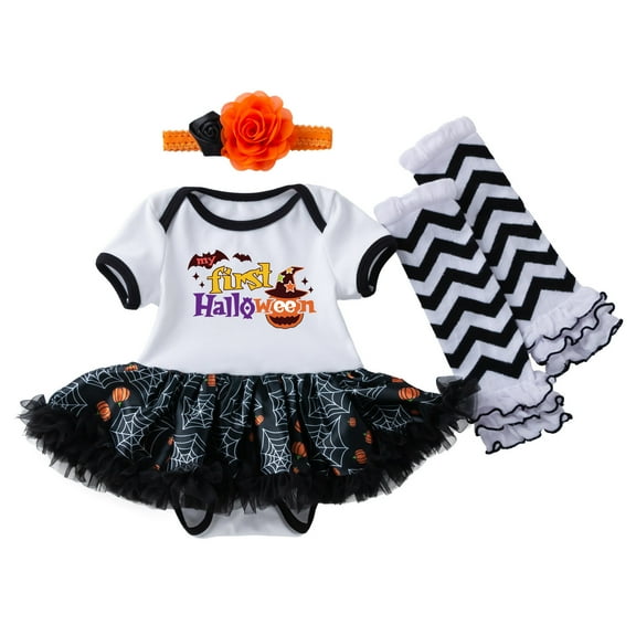 KVPLBQFD Halloween Outfits for Baby Boy Newborn Girl Christmas Outfit Big Sister Little Sister Matching Outfits Christmas Smocked Baby Girl Outfit, Black 0-3 Months