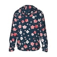 thumbnail image 3 of Uemuo Cherry Blossoms Pattern Women's Full Zip UPF 50+ Sun Protection Hoodie Jacket Long Sleeve Sun Shirt Hiking Outdoor Performance with Pockets-X-Large, 3 of 9
