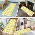 thumbnail image 5 of Farmhouse Farm Runner Rug for Hallway 2x6ft, Minimalism Yellow Buffalo Check Plaid Holiday Theme Non Slip Floor Mat Washable Low-Profile Indoor Carpet for Living Room, Bedroom, Dining Room, 5 of 9