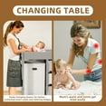 thumbnail image 4 of KORIMEFA Baby Changing Table with 3 Storage Drawers & Hamper , Portable Diaper Station, Space-Saving Nursery Organizer , Easy Assembly (Gray), 4 of 18
