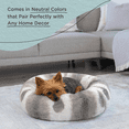 thumbnail image 7 of Best Friends by Sheri Patterned Lux Faux Fur Calming Donut Dog Bed, Gray, Extra Small, 18x18, 7 of 7