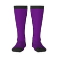 thumbnail image 2 of Lsque Purple Printed Crew Socks Men's Women's LightWeight Thin Casual Calf Socks ,Knee High Socks,Cotton Socks, 2 of 9