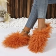 thumbnail image 5 of Women's Curly Furry Slippers, Indoor Thermal Cozy Fuzzy Shoes, Warm Bedroom Floor Plush Slippers With Non-slip Sole, 5 of 8