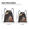 thumbnail image 2 of Xecao Graffiti Cool Duck Pattern Sports Drawstring Backpack - String Swim Gym Bag with Wet Proof Pocket for Women&Men-Small, 2 of 6