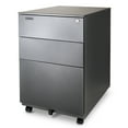 thumbnail image 2 of Aurora Modern SOHO Design 3-Drawer Metal Mobile File Cabinet with Lock Key Sliding Drawer, Multiple Colors, 2 of 5