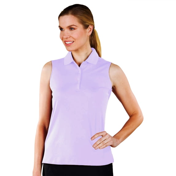 Monterey Club Women's Solid Sleeveless Golf Polo Shirt #2063