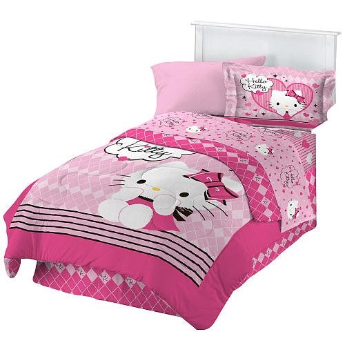 Hello Kitty "Sweet and Sassy" 3pc Twin Comforter Set