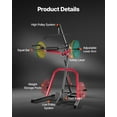 thumbnail image 5 of VEVOR Home Gym Equipment, Leverage Gym with 2:1 Ratio LAT Low Row System, Strength Training Machine for Squats Deadlifts Bench Press Bicep Curls, Home Gym Machine,Adjustable Full Body Workout Station, 5 of 9