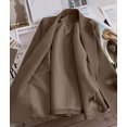 thumbnail image 5 of Women'S Winter Jackets Dressy Casual Ribbed Long Sleeve Lapel Fashion Work Busines Brown XXXL, 5 of 8