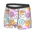 thumbnail image 2 of Fotbe Donuts and Coffee Men’s Total Support Pouch Boxer Briefs, X-Temp Cooling, Moisture-Wicking Underwear, Regular, Long-leg and Trunk-Small, 2 of 9