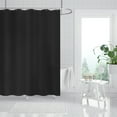 thumbnail image 6 of WNFJR Shower Curtain 72x72 Inch, 3D Embossed Textured Waffle Fabric Shower Curtains, Water Repellent, Machine Washable(Black), 6 of 7