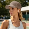 thumbnail image 4 of Breathable Full Mesh Baseball Cap for Men, Women,Quick Drying Lightweight Trucker Hats Outdoor Sports Wear, 4 of 4