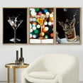 thumbnail image 2 of wall26 Framed Canvas Print Wall Art Set Martini &amp; Bourbon Glass Display Drinks Cocktails Photography Realism Chic Landscape Colorful Multicolor for Living Room, Bedroom, Office - 16"x24&quot, 2 of 5