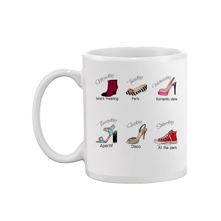 

Shoes For Days Of The Week Mug -Image by Shutterstock