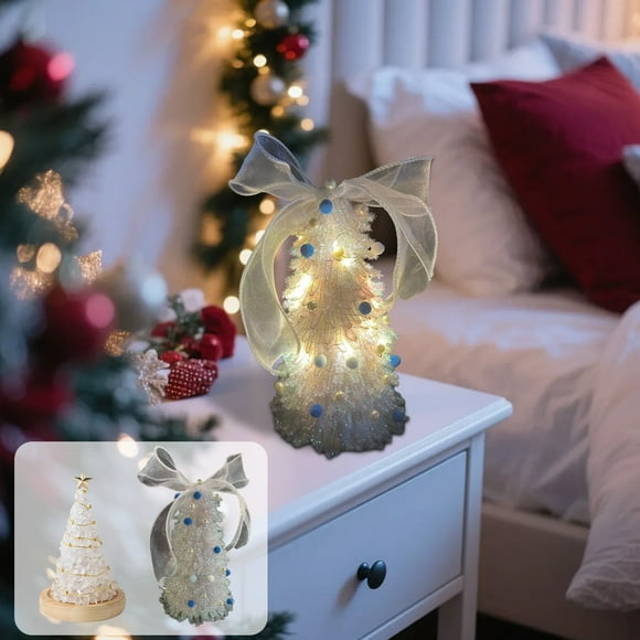 Plastic Christmas Tree 20x8x8cm DIY Christmas Tree Material Kit with All Basic Accessories Included for Easy Holiday Crafting and Home Decoration,White(1PCS) JASKFLY