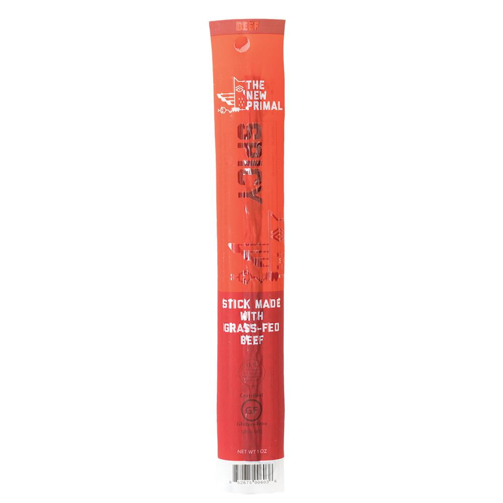 The New Primal Beef Jerky Sticks, Spicy, 1 oz (Pack of 20)