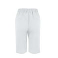 thumbnail image 5 of Uqiangy Elastic Waist Pants For Women Summer Pants For Women 2025 Cotton Linen Capris For Women Lightweight Summer Pants Women Linen Pants Women Summer Pants For Women Womens Seersucker Pants White XL, 5 of 7