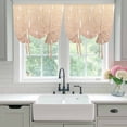 thumbnail image 4 of Orange Ombre Balloon Curtains for Bedroom/Front Door/Bathroom, Farmhouse Stripes Modern Abstract Art Tie Up Curtains 63 Inch Length Light Filtering Kitchen Curtains Shades for Windows 46"x63", 4 of 8