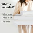 thumbnail image 2 of Hitime 4PC Bamboo Queen Sheet Set, Deep Pocket Fit 16", Breathable Super Soft Luxury Hotel Style Home Decor Queen Size Sheet Set, Gift for Women, Men - 2 Pillowcases, 1 Flat Sheet, 1 Fitted Sheet, 2 of 9