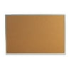 Universal Natural Cork Bulletin Board, 36" x 24", Satin-Finished Aluminum Frame