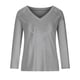 thumbnail image 4 of Tops Para Mujer Blusa de Navidad Camisas de Manga Larga Otoño Moda Causal Cuello en V Camiseta de Perforación en Caliente Odeerbi ODB169289, 4 of 6