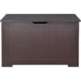 thumbnail image 5 of CQAOE 30 Inch Storage Chest Bench, Wooden Trunk with 2 Safety Hinges, Modern Organizer Cabinet for Living Room, Bedroom, Entryway, Multifunctional Storage Bench-Espresso, 5 of 9
