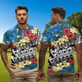 thumbnail image 4 of Aplkyhs Hawaiian Floral Matching Golf Shirts for Couple Quarter Zip His and Hers Golf Shirts Matching Quick Dry Golf Shirts for Men 4-Way Stretch Keep Cool in Hot Weather Fit Plain, 4 of 6