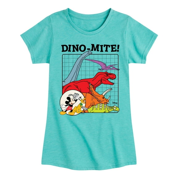 Disney - Mickey & Friends - Dino-Mite Dinosaurs - Toddler & Youth Girls Short Sleeve T-Shirt