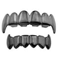 thumbnail image 2 of Hip-Hop Teeth Face Mouth Grills Tapas de dientes para accesorios de festival de Negro Zulema Parrillas chapadas en oro de 18 quilates, 2 of 7