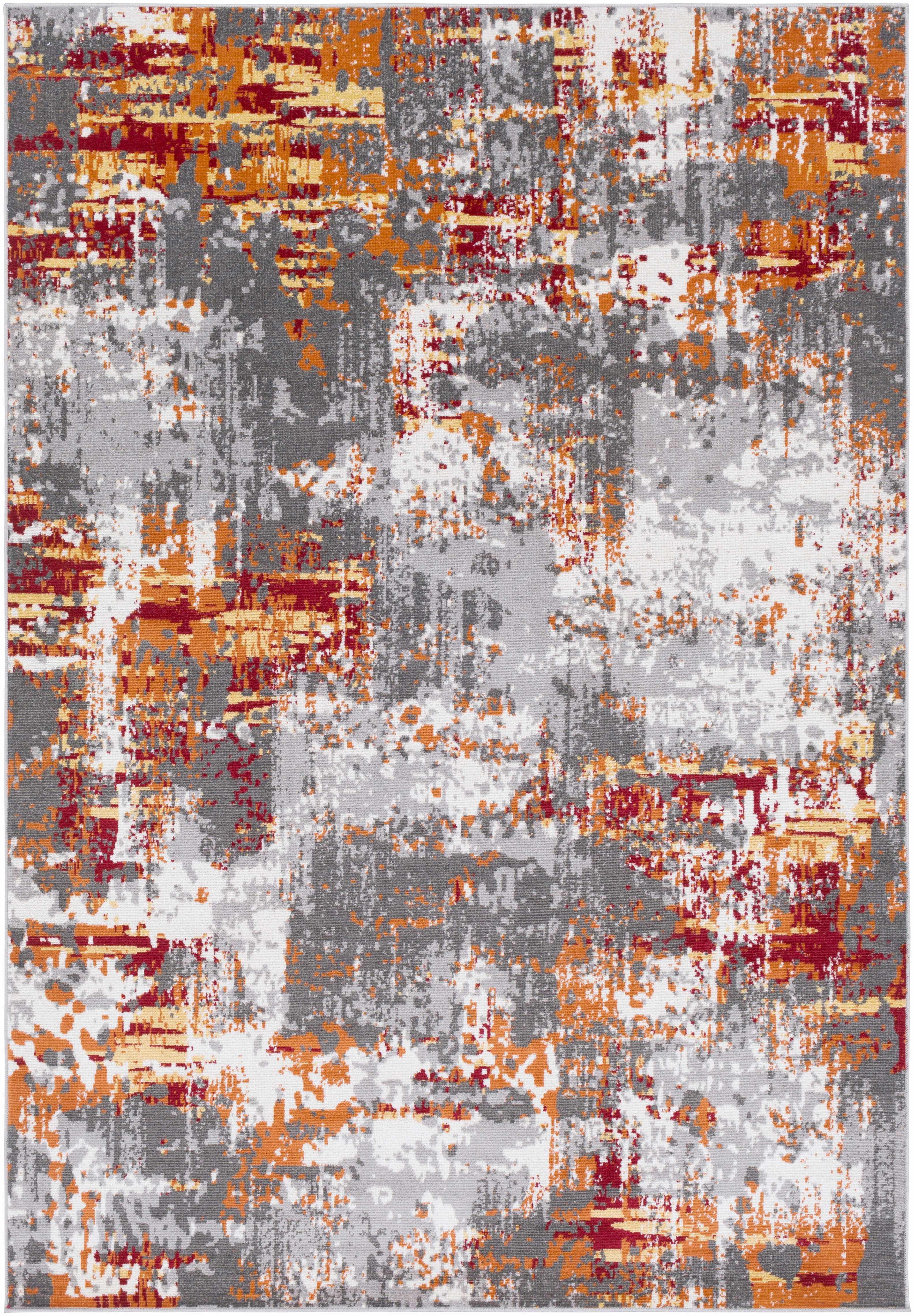 Hauteloom Salina Living Room, Bedroom Area Rug - Modern - Gray, Purple - 2' x 2'11"