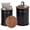 Black, variant on Farmhouse Accent Side Table, Set of 2 Galvanized Storage Ottoman